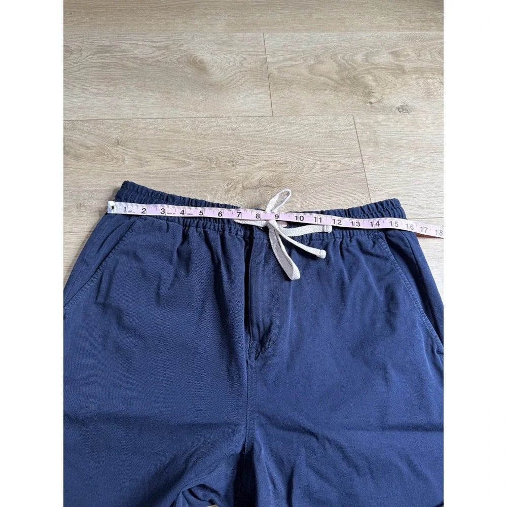 EUC Mens J.Crew Slim Dock Pant navy blue drawstring waist pull on cordura size M